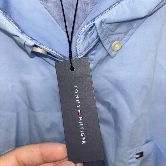 Mens Size 5XL Tommy Hilfiger Short Sleeve Button Down NWT - Picture 4 of 6